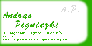 andras pigniczki business card